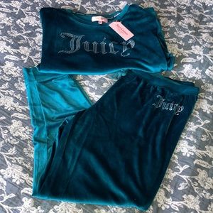 Juicy Couture Teal Track Pants & Top Set